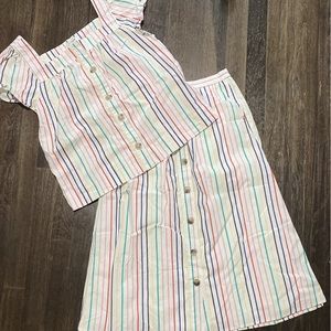 Coord jcrew blouse and shirt